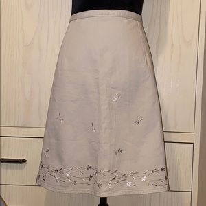 J.L.N.Y chinos Embroidered Flowers A Line Skirt